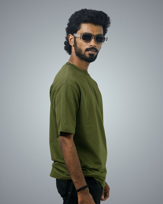 Army Green Oversized Tshirt For Men