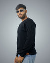 Black Regular Fit Zero Sweatshirt For Men