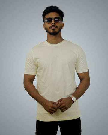 Off White Regular Fit Tshirt For Men