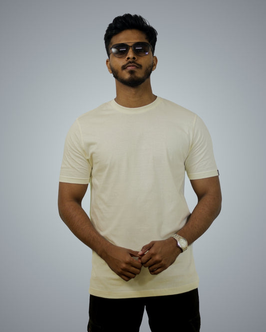 Off White Regular Fit Tshirt For Men