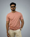 Peach Regular Fit Tshirt For Men