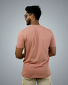 Peach Regular Fit Tshirt For Men