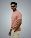 Peach Regular Fit Tshirt For Men