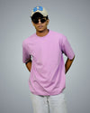 Lavender Oversized Fit Tshirt For Men