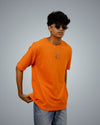 Orange Oversized Fit Tshirt For Men