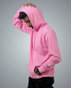 Pink Regular Fit Zero Hoodie For Men