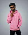 Pink Regular Fit Zero Hoodie For Men