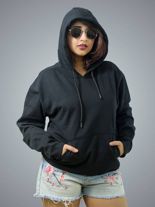 Black Oversized Heavy Hoodie For Women
