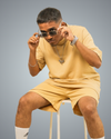 Beige Oversized Co-Ord Set For Men