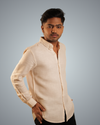 Beige Linen Regular Fit Shirt