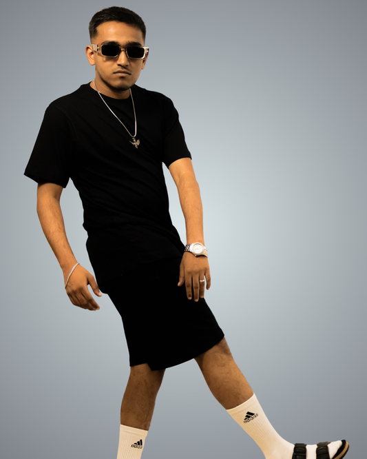 Black Oversized Co-Ord Set For Men