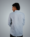 Sky Blue Linen Regular Fit Shirt