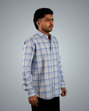 Evergreen Blue Checks Regular Fit Shirt