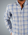 Evergreen Blue Checks Regular Fit Shirt