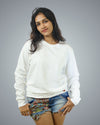 White Regular Fit Zero Sweatshirt For Women
