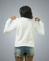 White Regular Fit Zero Sweatshirt For Women