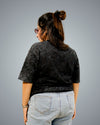 Acid Black Oversized Fit Tshirt For Women