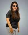 Acid Wash - Black Regular Fit Tshirt For Women