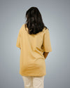 Beige Oversized Fit Tshirt For Women