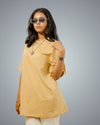Beige Oversized Fit Tshirt For Women