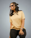Beige Regular Fit Tshirt For Women