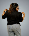 Black Oversized Fit Tshirt For Women