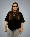 Black Oversized Fit Tshirt For Women