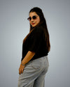 Black Oversized Fit Tshirt For Women