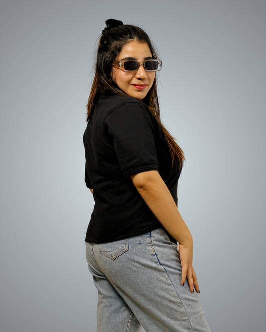 Black Polo Tshirt For Women