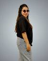 Black Oversized Fit Tshirt For Women