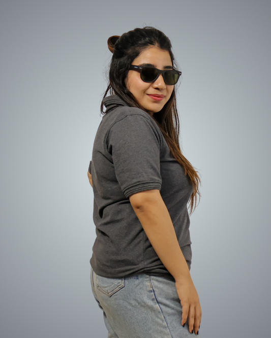 Charcoal Polo Tshirt For Women