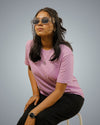 Lavender Regular Fit Tshirt For Women
