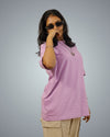 Lavender Oversized Fit Tshirt For Women