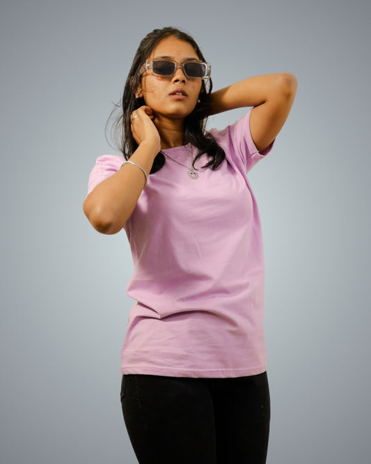 Lavender Regular Fit Tshirt For Women