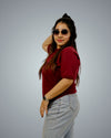 Maroon Polo Tshirt For Women
