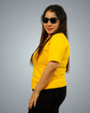 Mustard Yellow Regular Fit Tshirt For Women