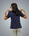 Navy Blue Regular Fit Tshirt For Women