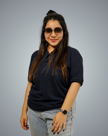 Navy Polo Tshirt For Women