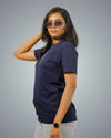 Navy Blue Regular Fit Tshirt For Women