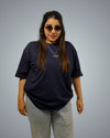 Navy Oversized Fit Tshirt For Women