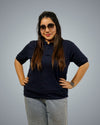 Navy Polo Tshirt For Women