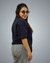 Navy Oversized Fit Tshirt For Women