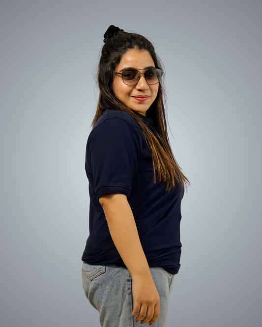 Navy Polo Tshirt For Women