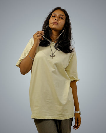 Offwhite Oversized Fit Tshirt For Women