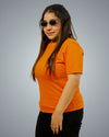 Orange Regular Fit Tshirt For Women