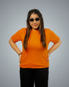 Orange Regular Fit Tshirt For Women