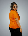 Orange Regular Fit Tshirt For Women