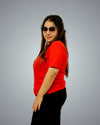 Red Regular Fit Tshirt For Women