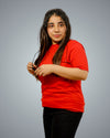 Red Regular Fit Tshirt For Women