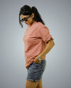 Peach Oversized Fit Tshirt For Women